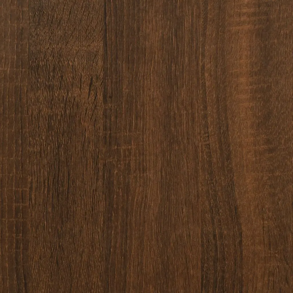 Bedside Cabinet Industrial Style Brown Oak Engineered Wood 32x42x80cm