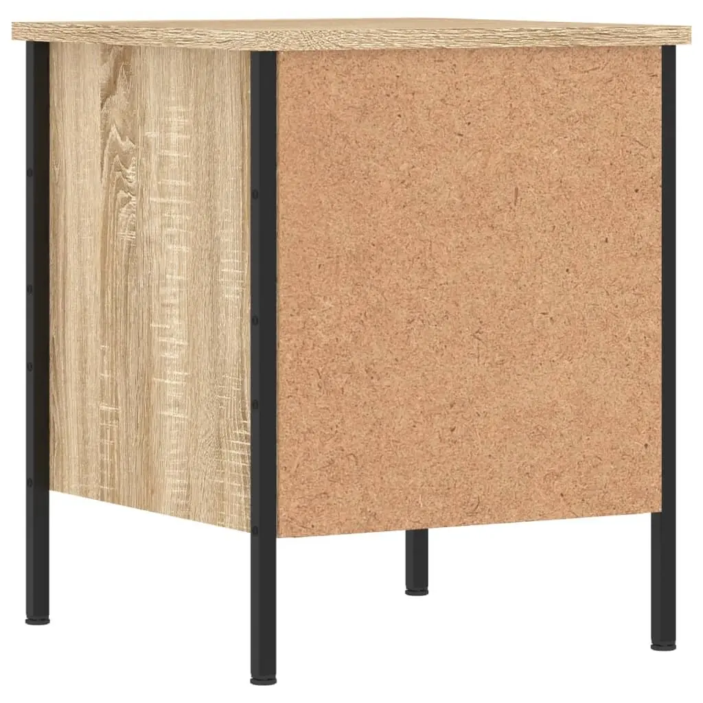 Bedside Cabinets Industrial Style Brown Engineered Wood 2 pcs with Drawers Storage