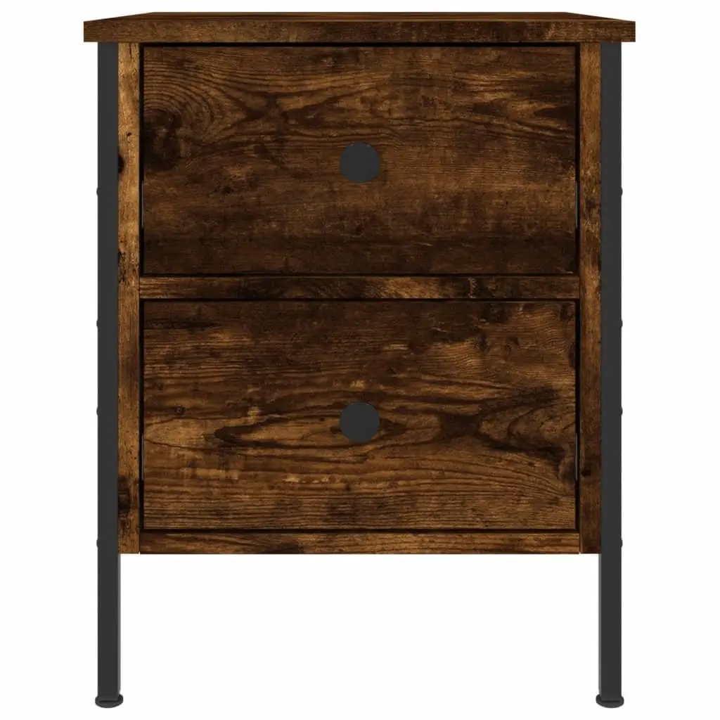 Bedside Cabinets Industrial Style Brown Engineered Wood 2 pcs