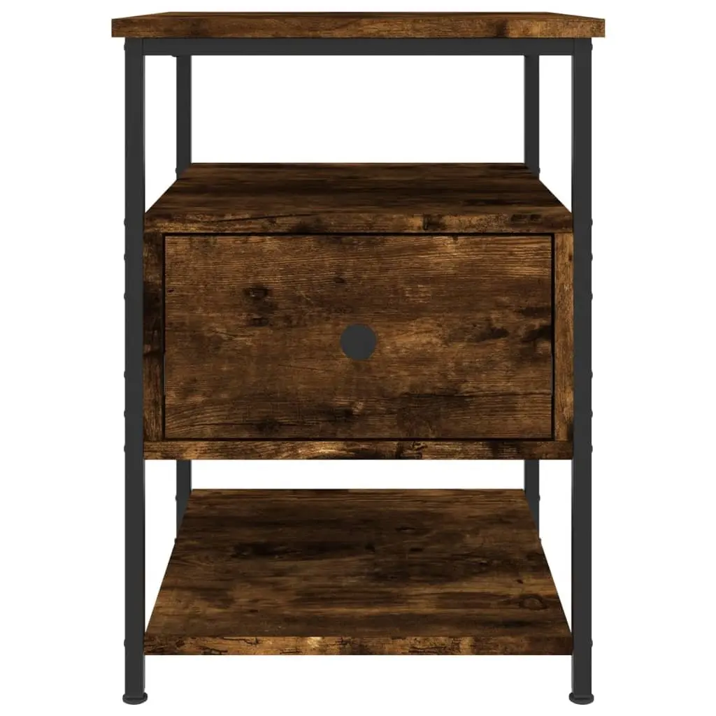 Bedside Cabinets 2 pcs Brown Engineered Wood Storage Bedside Tables Bedroom
