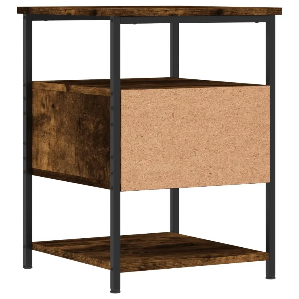 Bedside Cabinets 2 pcs Brown Engineered Wood Storage Bedside Tables Bedroom