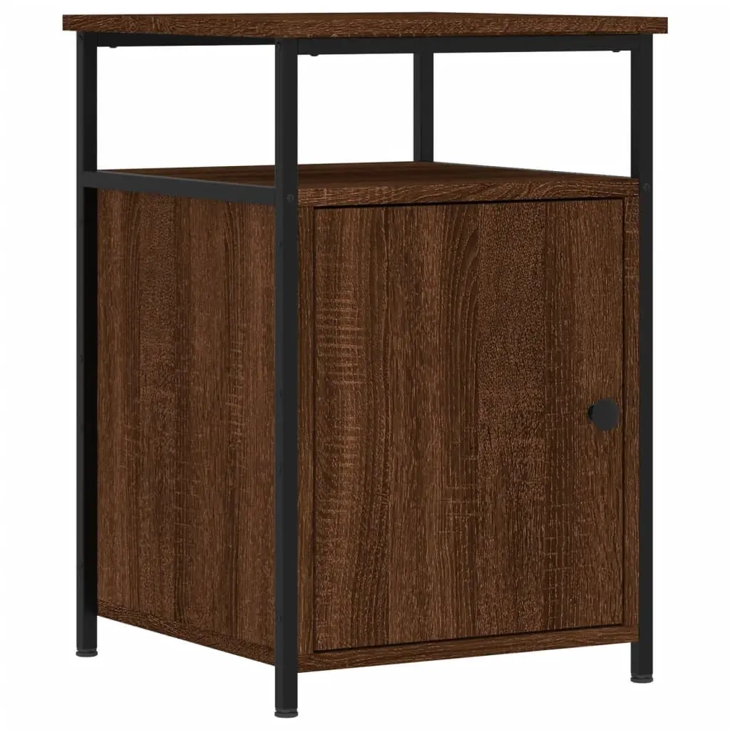 Bedside Cabinets Brown Oak Engineered Wood 40x42x60 cm 2 pcs