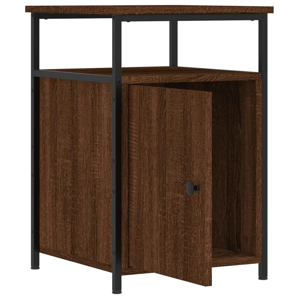 Bedside Cabinets Brown Oak Engineered Wood 40x42x60 cm 2 pcs