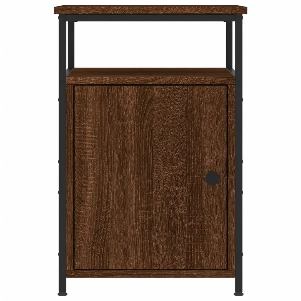 Bedside Cabinets Brown Oak Engineered Wood 40x42x60 cm 2 pcs