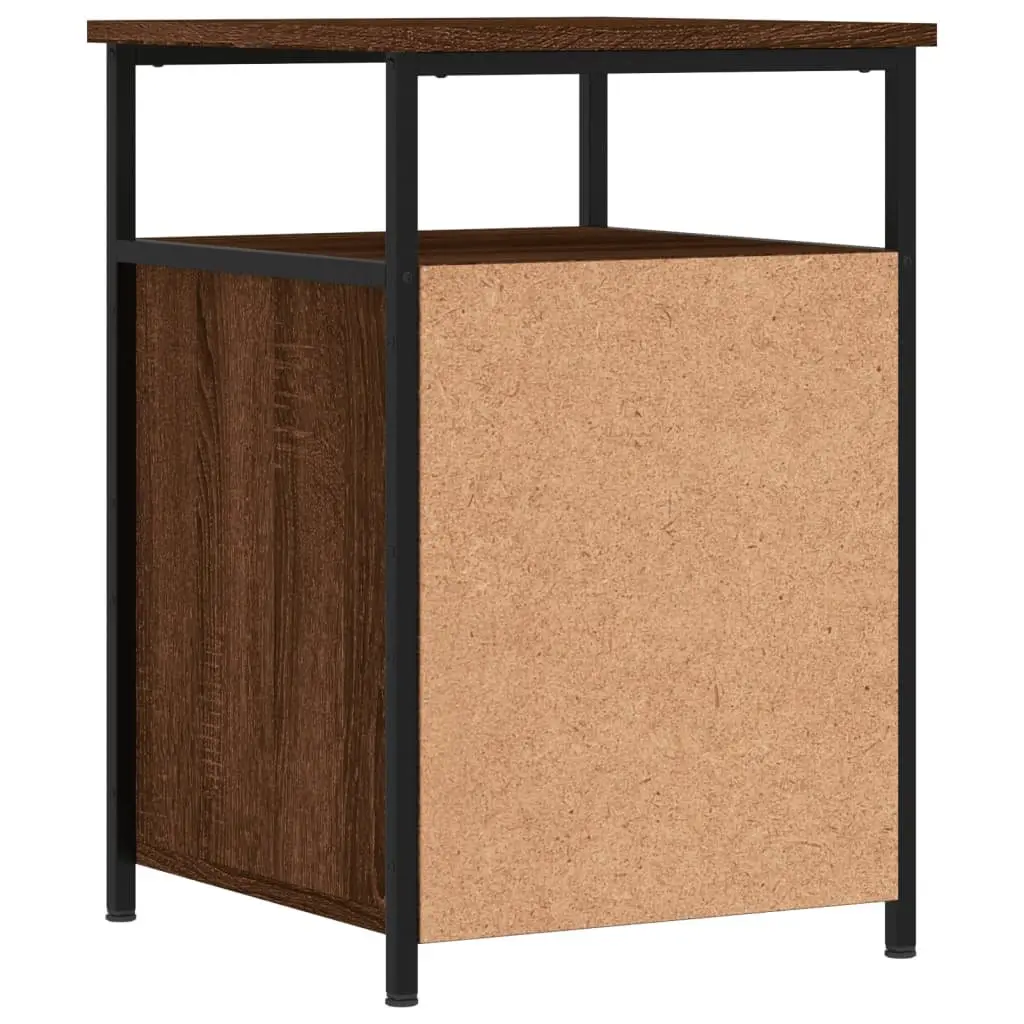 Bedside Cabinets Brown Oak Engineered Wood 40x42x60 cm 2 pcs