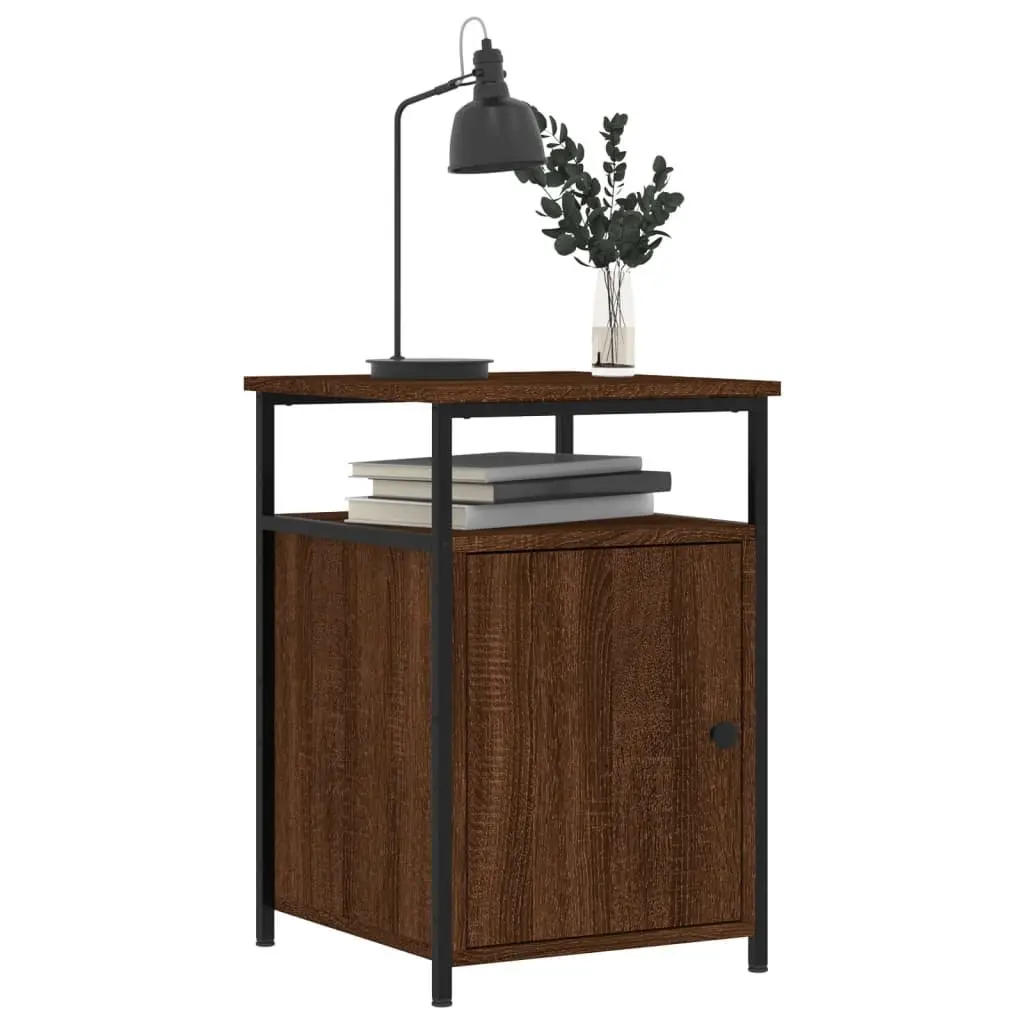 Bedside Cabinets Brown Oak Engineered Wood 40x42x60 cm 2 pcs