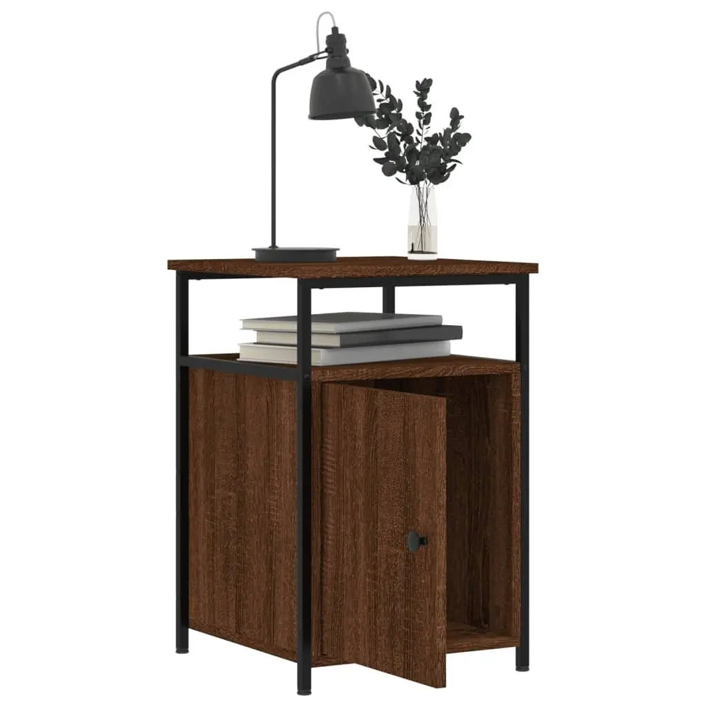 Bedside Cabinets Brown Oak Engineered Wood 40x42x60 cm 2 pcs