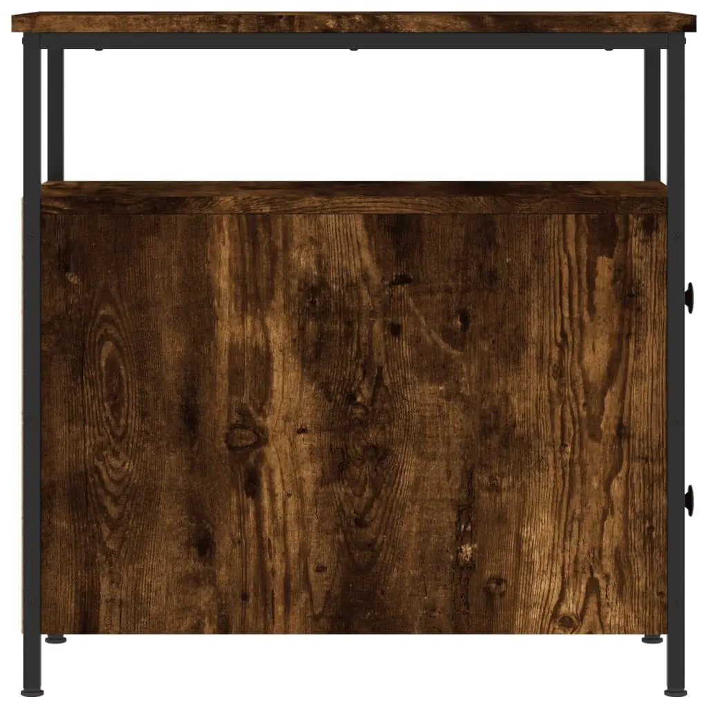 Bedside Cabinets 2 pcs Smoked Oak 30x60x60 cm Engineered Wood Storage