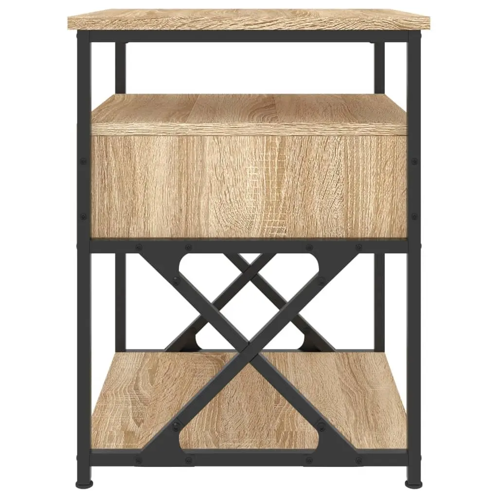 Bedside Cabinets 2 pcs Brown Engineered Wood Storage Nightstands