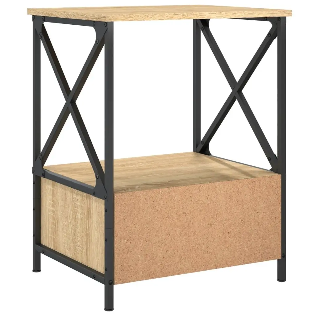 Bedside Tables 2 pcs Brown 50x41x65 cm Engineered Wood Nightstand Storage