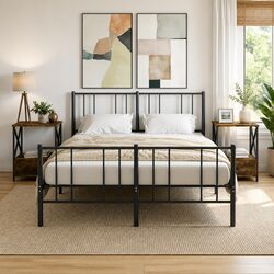 Bedside Tables 2 pcs Brown 50x41x65 cm Nightstand Storage Engineered Wood