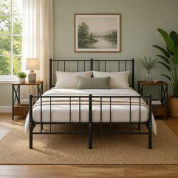Chic Industrial Brown Bedside Tables - 2 Piece Set