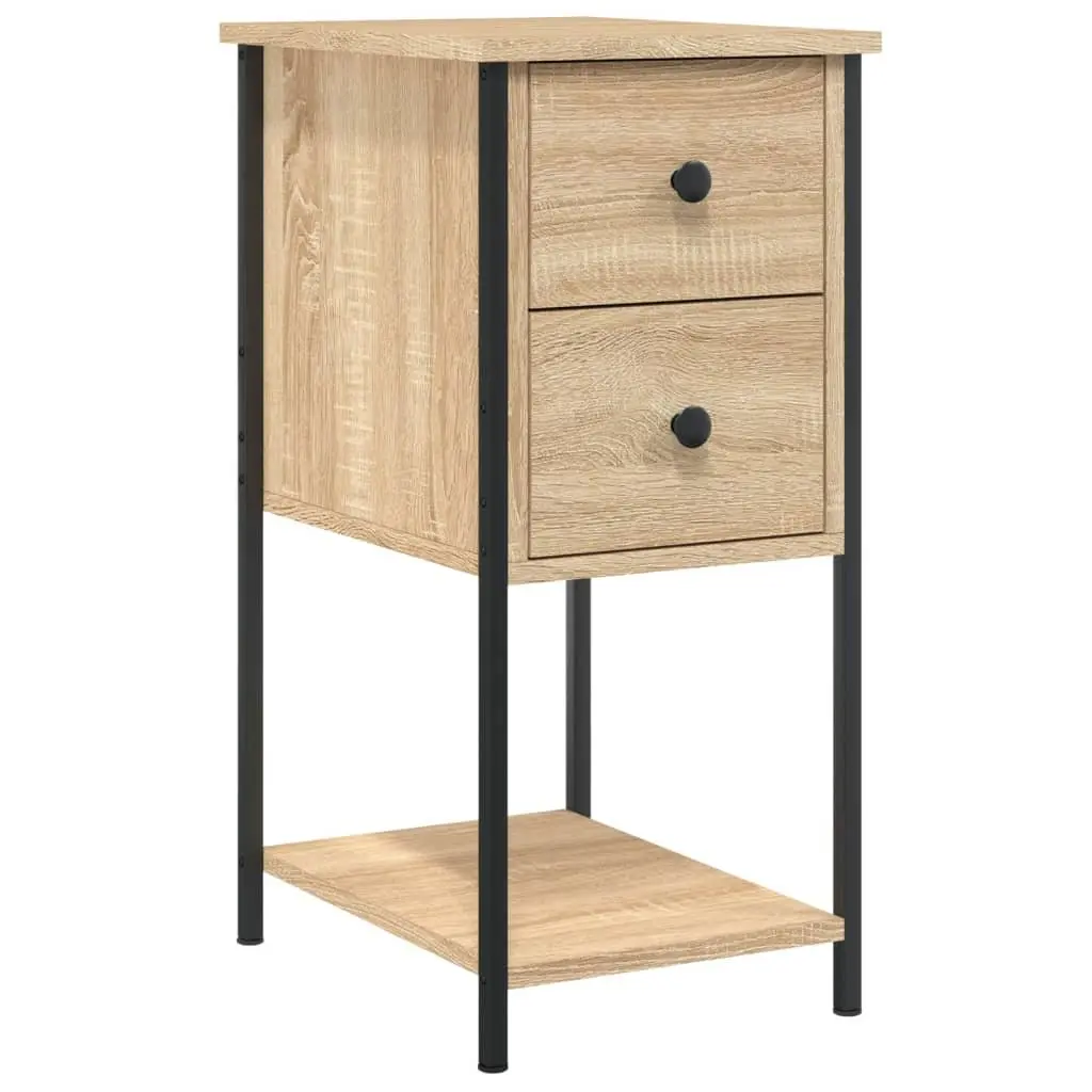 Bedside Cabinets Brown Storage Tables 32 x 42 x 70 cm 2 pcs Engineered Wood