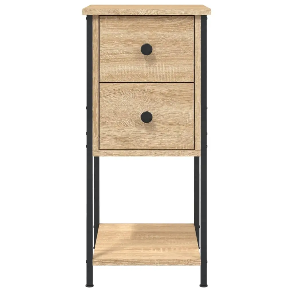 Bedside Cabinets Brown Storage Tables 32 x 42 x 70 cm 2 pcs Engineered Wood
