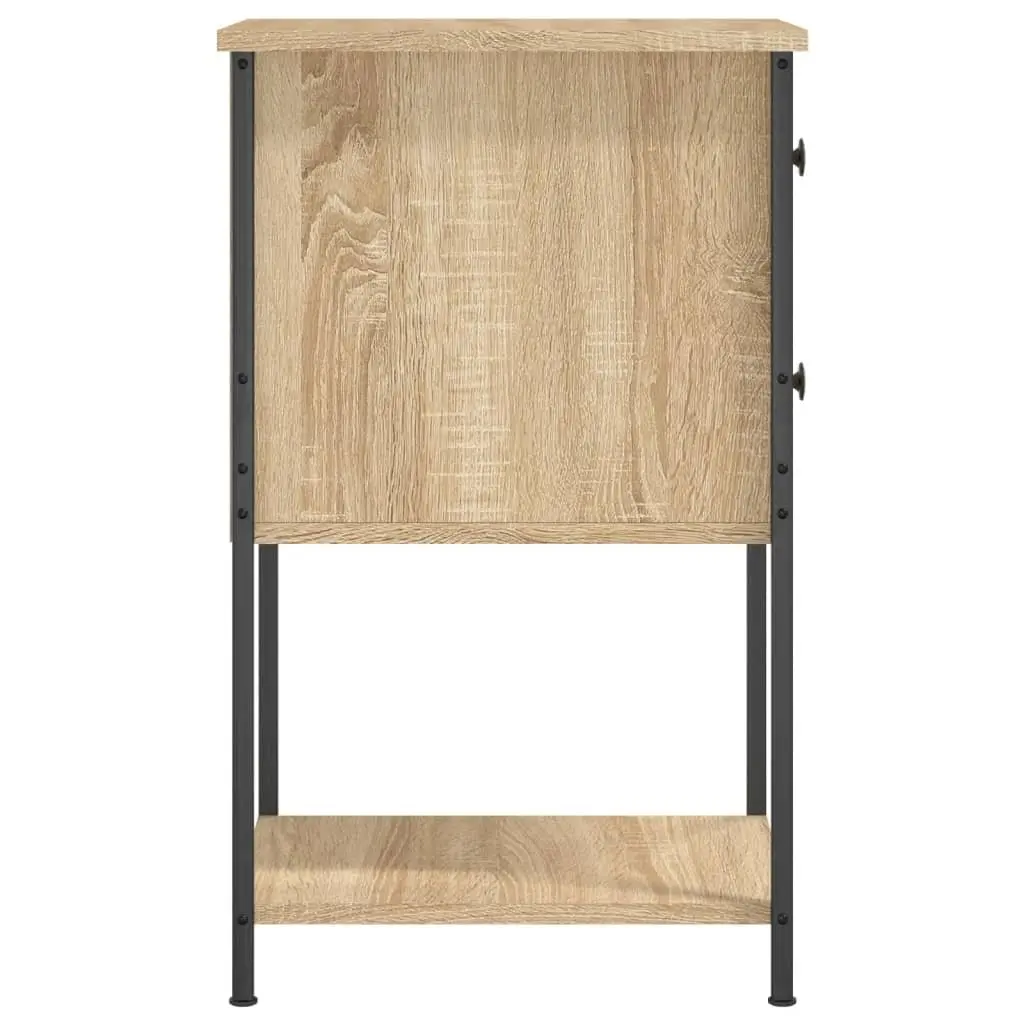 Bedside Cabinets Brown Storage Tables 32 x 42 x 70 cm 2 pcs Engineered Wood