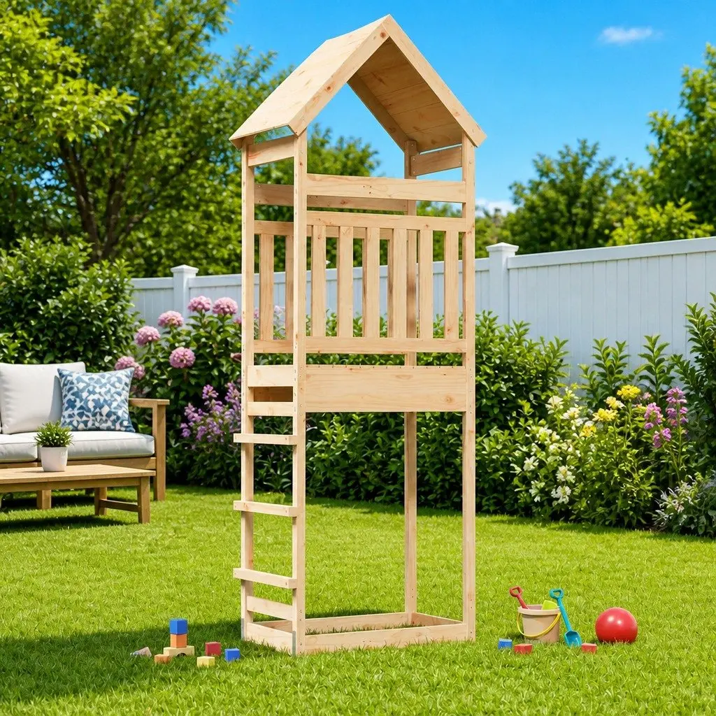 Kids' Wooden Play Tower