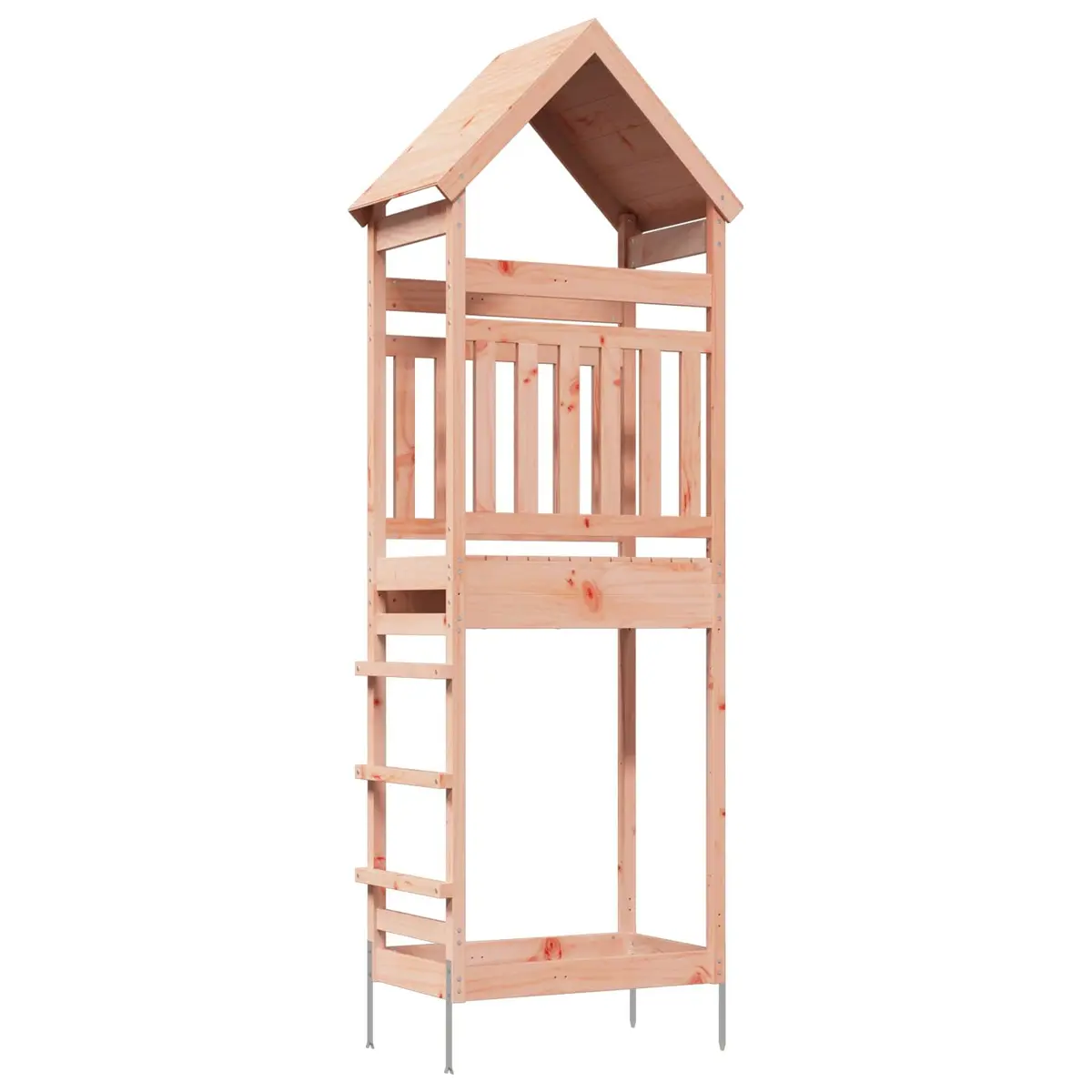 Wooden Outdoor Play Tower Garden Backyard Kids Climbing Structure Natural Wood
