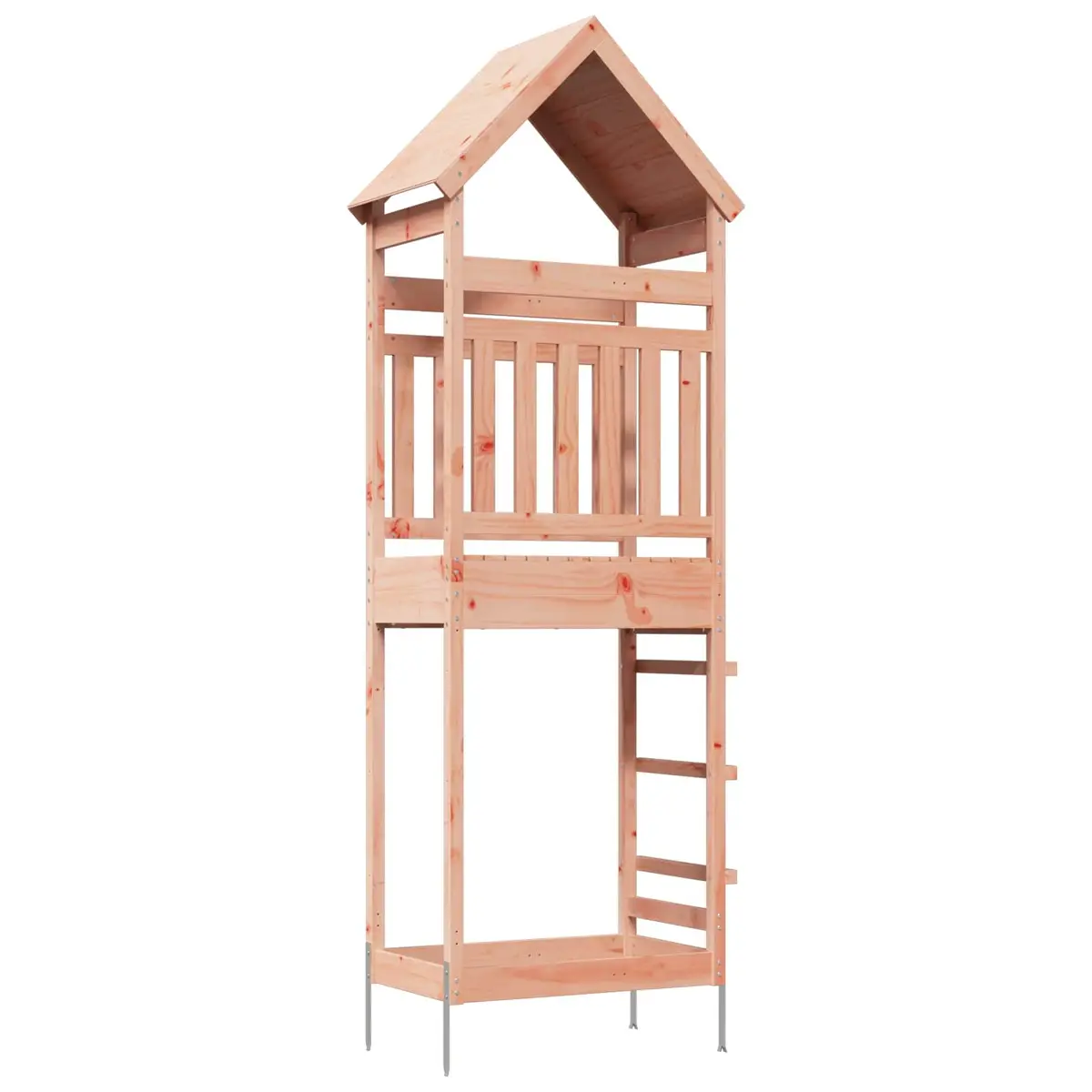 Wooden Outdoor Play Tower Garden Backyard Kids Climbing Structure Natural Wood