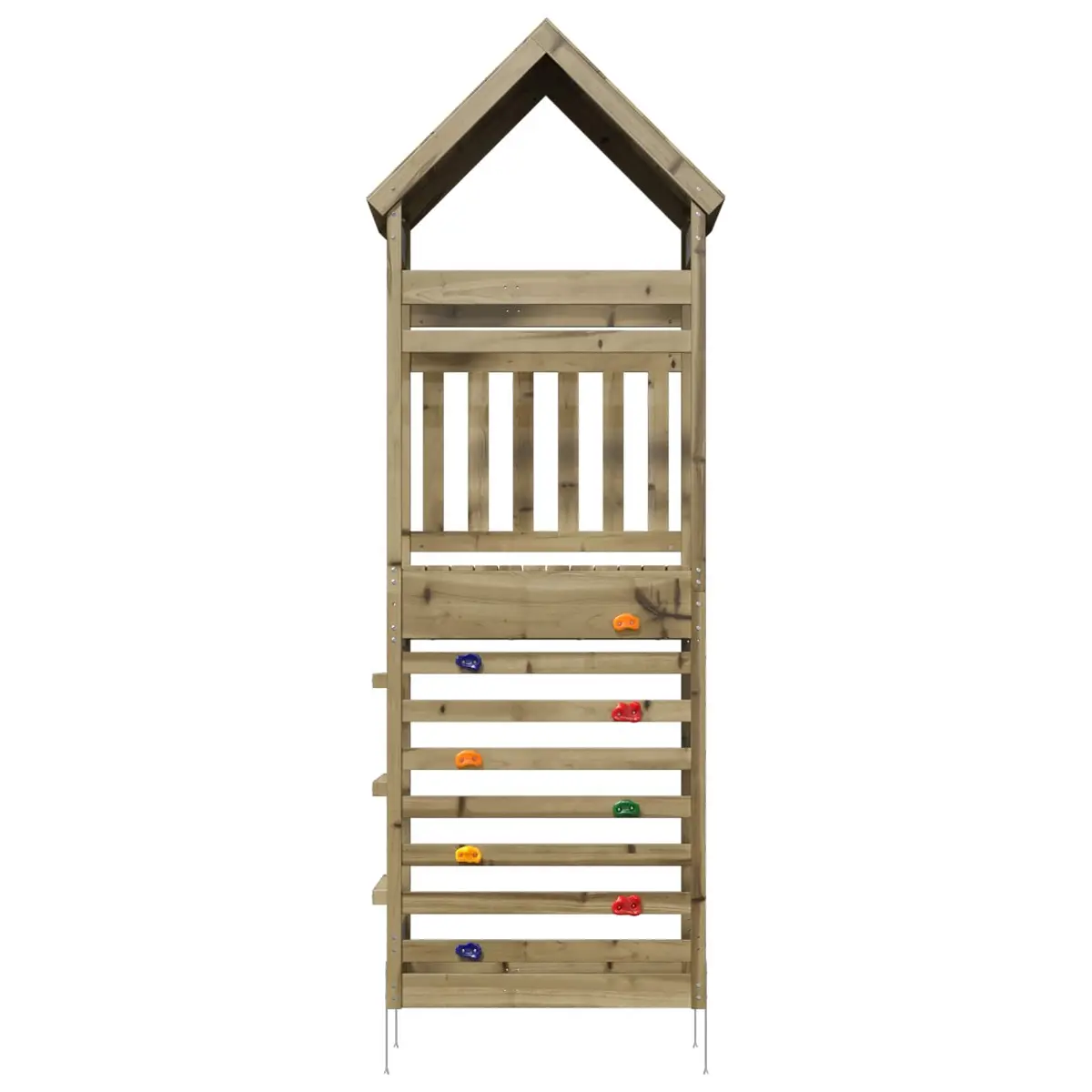 Outdoor Play Tower Solid Wood Climbing Slide Backyard Structure