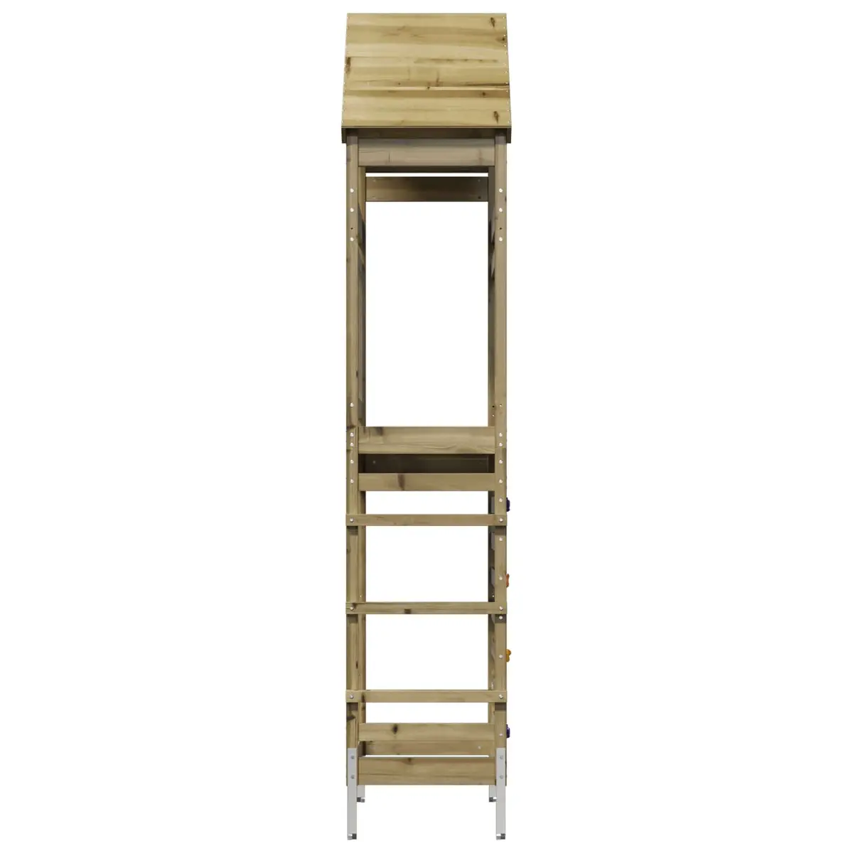 Outdoor Play Tower Solid Wood Climbing Slide Backyard Structure