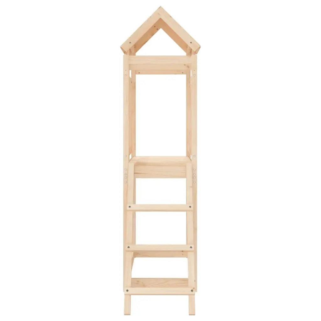 Outdoor Wooden Playset Brown Solid Pine Wood 53x110x214 cm Garden Equipment