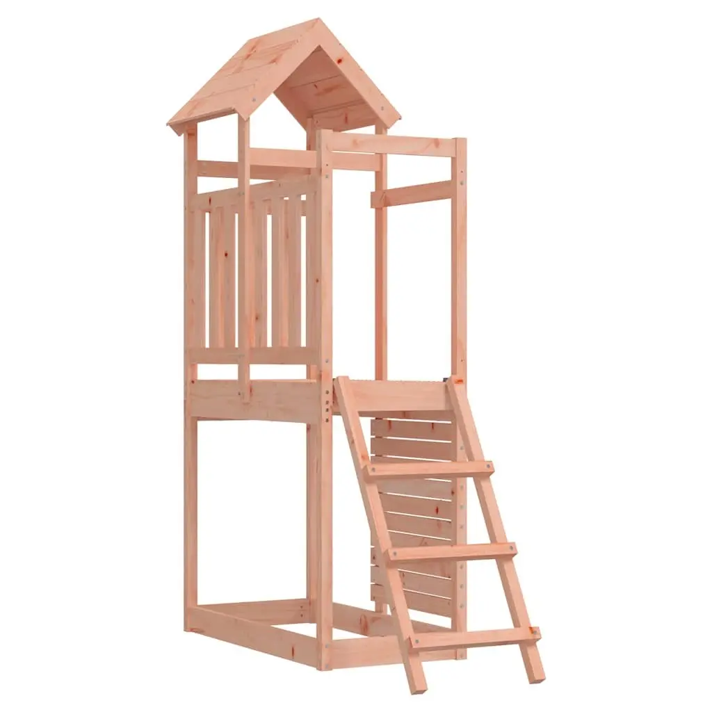 Wooden Climbing Frame Outdoor Playset with Rock Wall and Ladder 52.5 x 110.5 x 214 cm