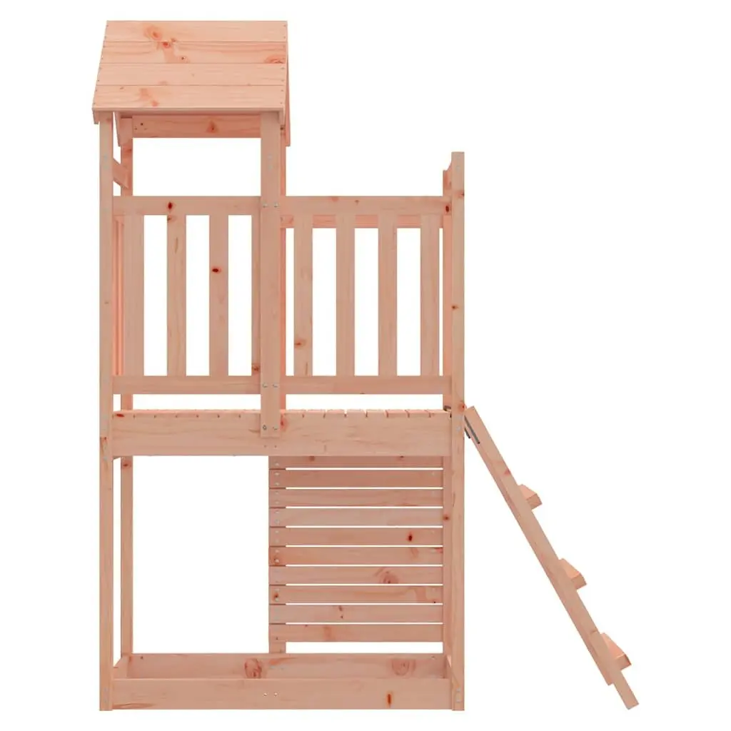 Wooden Climbing Frame Outdoor Playset with Rock Wall and Ladder 52.5 x 110.5 x 214 cm