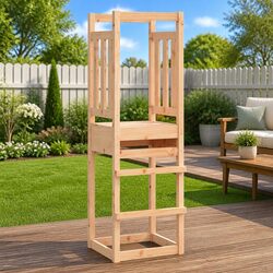 Join the Fun with a Wooden Play Tower 53x46.5x169cm
