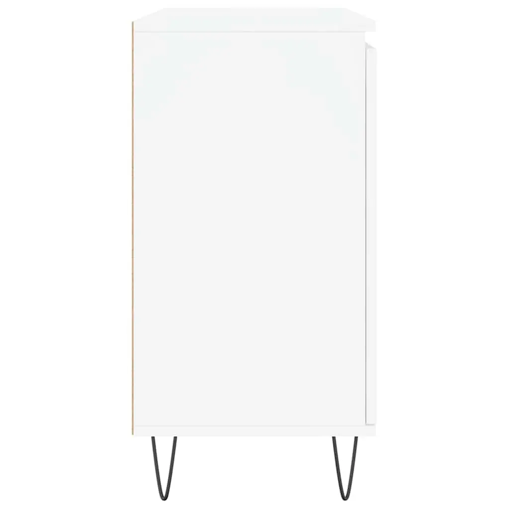 Sideboard White 101.5x35x70 cm Storage Cabinet Buffet Furniture Engineered Wood