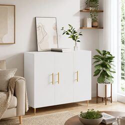 Friendly White Sideboard 90x34x80 cm for Your Needs