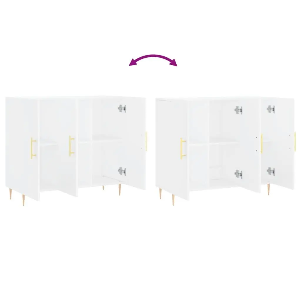 Sideboard Modern White Engineered Wood 90x34x80 cm
