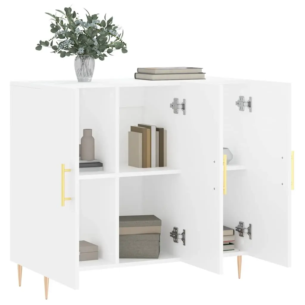 Sideboard Modern White Engineered Wood 90x34x80 cm