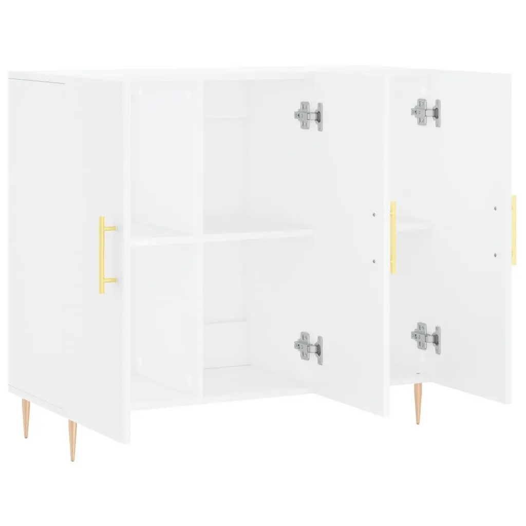 Sideboard Modern White Engineered Wood 90x34x80 cm