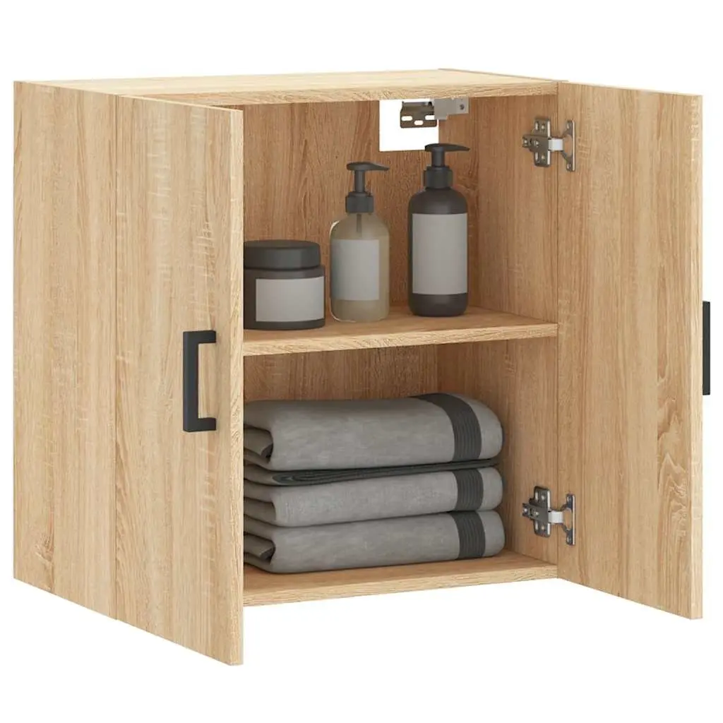 Brown Floating Wall Cabinet Storage 60x31x60cm