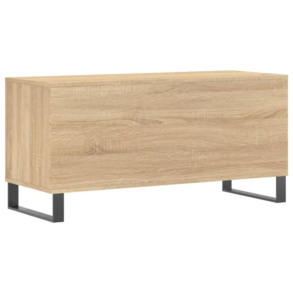Record Cabinet Engineered Wood Sonoma Oak Vinyl Storage Unit 100 x 38 x 48 cm