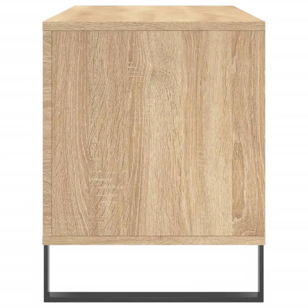 Record Cabinet Engineered Wood Sonoma Oak Vinyl Storage Unit 100 x 38 x 48 cm