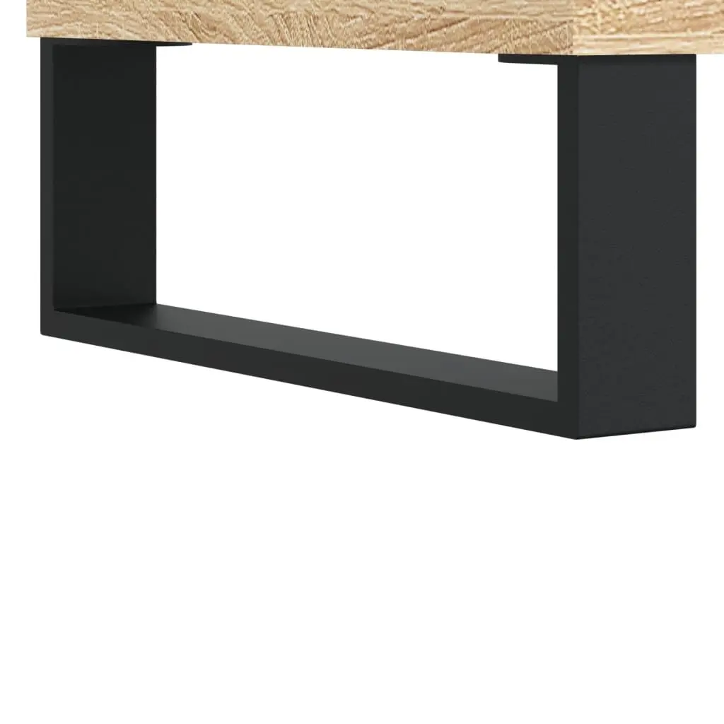 Record Cabinet Engineered Wood Sonoma Oak Vinyl Storage Unit 100 x 38 x 48 cm