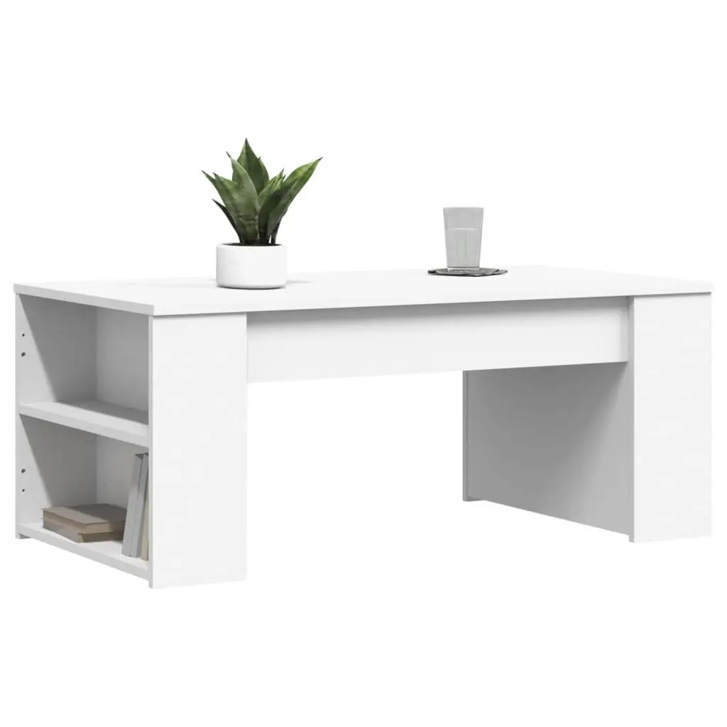 White Coffee Table with Storage Space