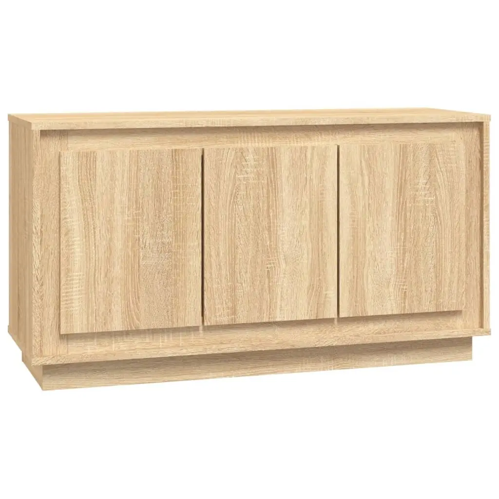 Sideboard Brown Engineered Wood Cabinet 102x35x55cm Storage Buffet Cupboard