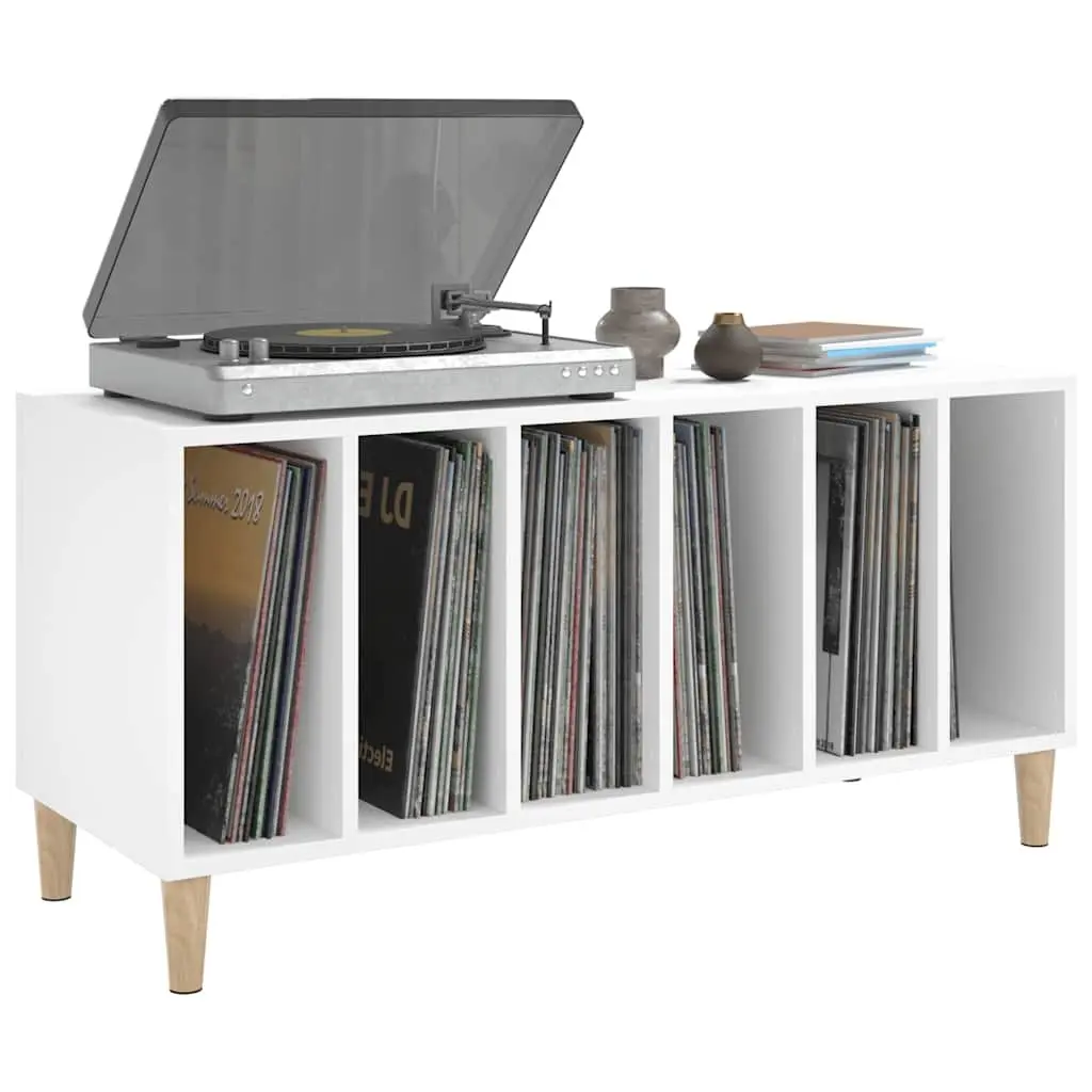 Record Storage Cabinet White Vinyl LP Display Organizer 100 x 38 x 48 cm