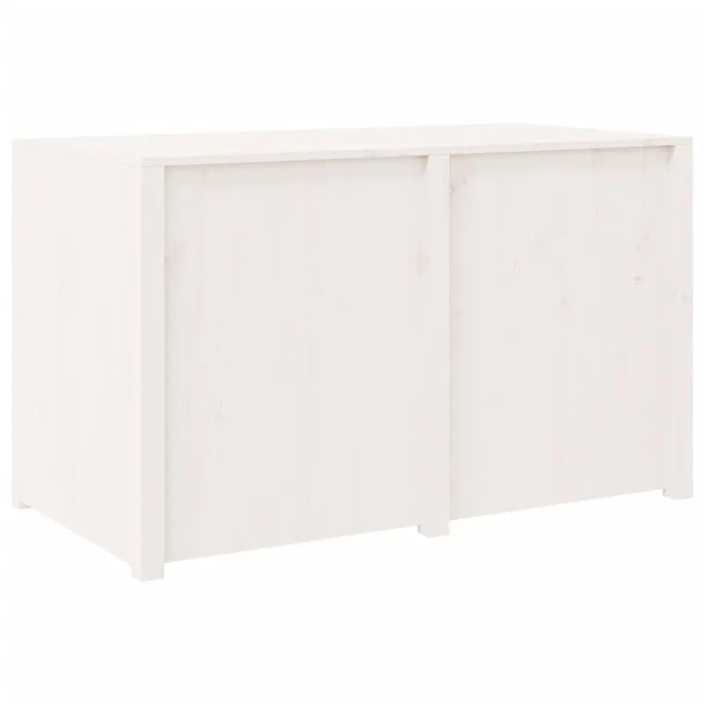 Outdoor Kitchen Cabinet White Solid Pine Wood 106W x 55D x 64H cm