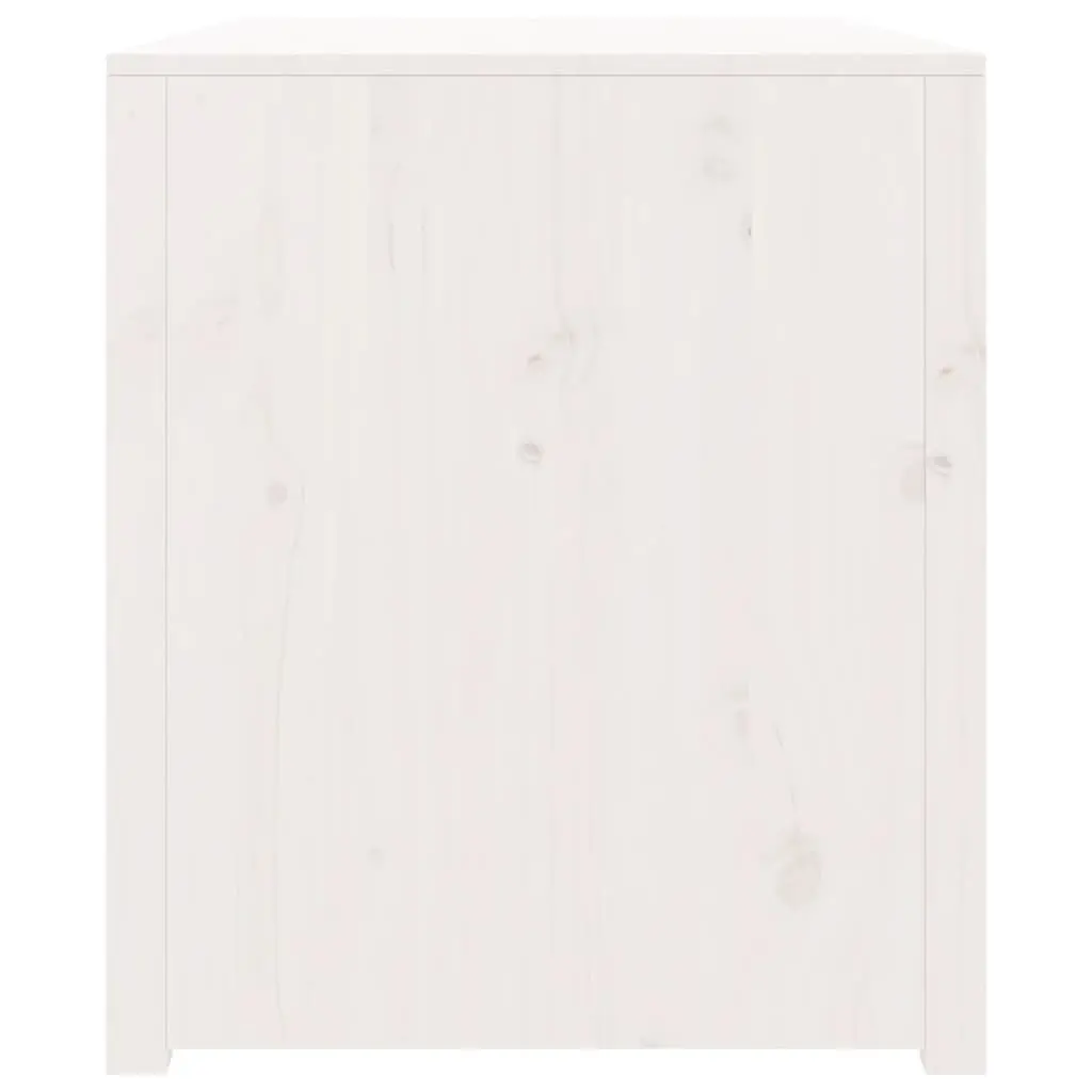Outdoor Kitchen Cabinet White Solid Pine Wood 106W x 55D x 64H cm