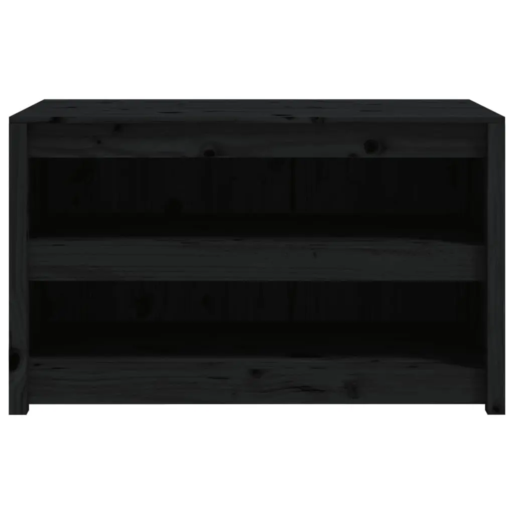Outdoor Kitchen Cabinet Black Wooden Garden Storage 106x55x64 cm