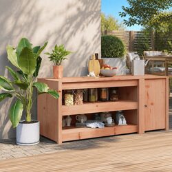 Your Outdoor Kitchen Needs This Solid Wood Storage Cabinet