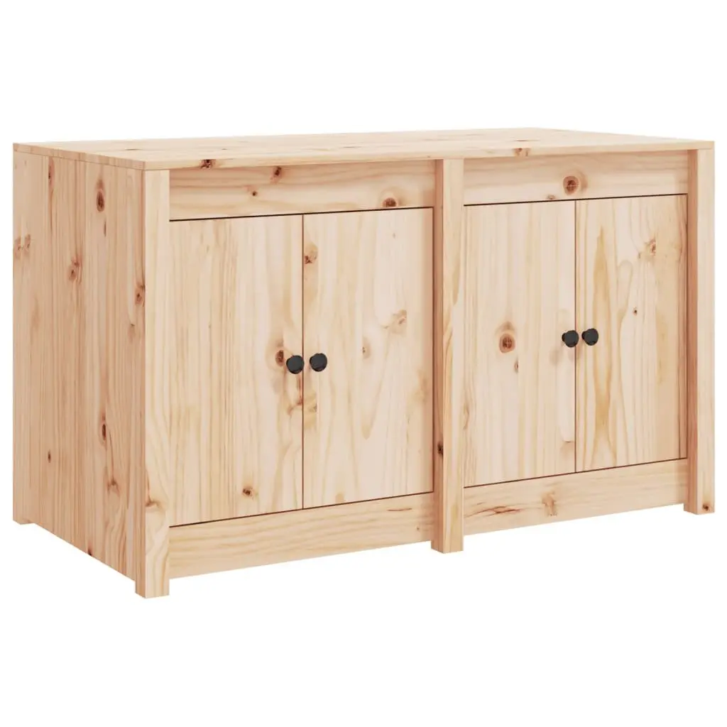 Outdoor Kitchen Cabinet Brown Solid Wood Pine 106W x 55D x 64H cm