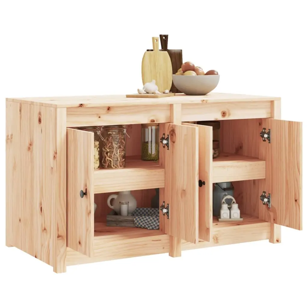 Outdoor Kitchen Cabinet Brown Solid Wood Pine 106W x 55D x 64H cm