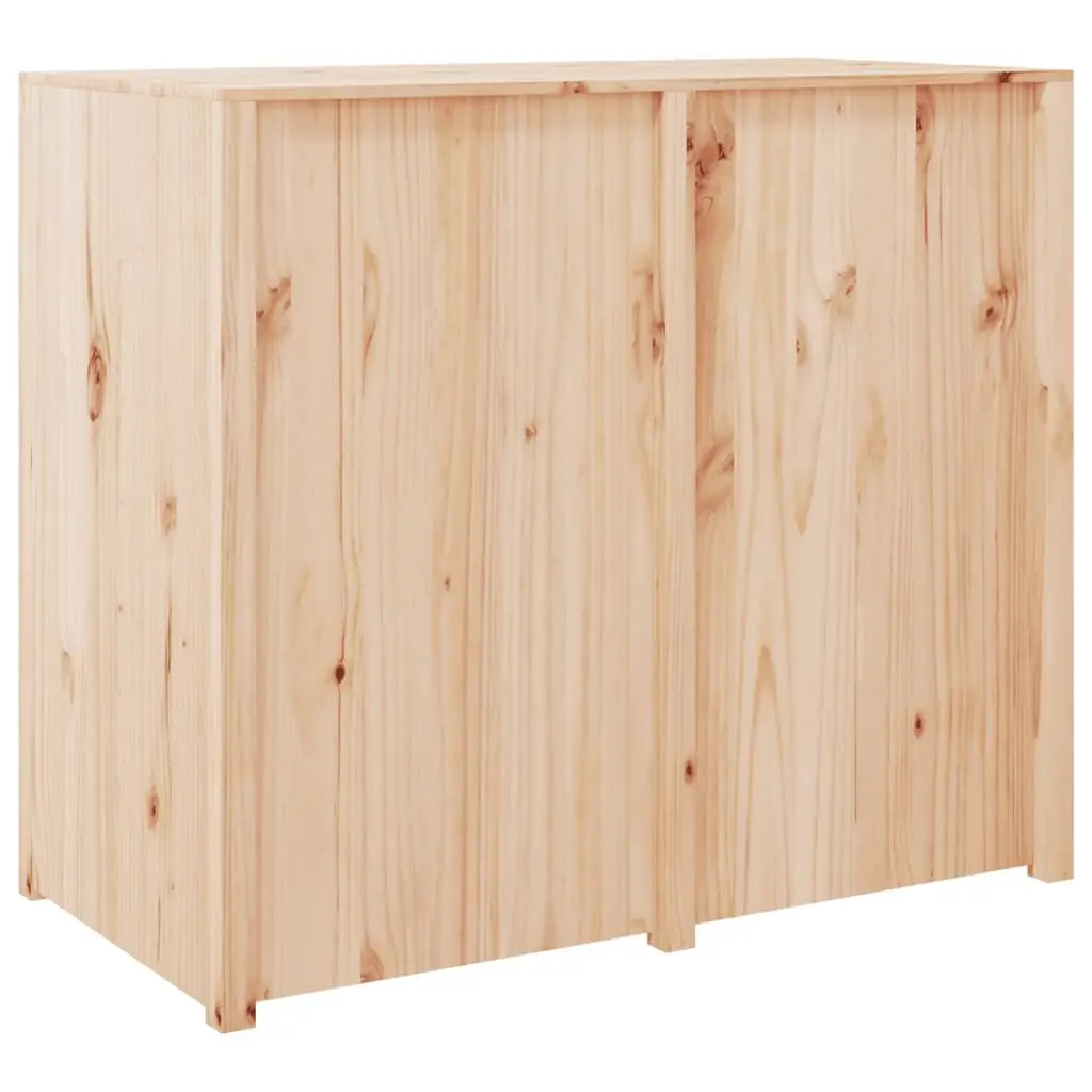 Outdoor Kitchen Cabinet Solid Pine Wood Brown 106 x 55 x 92 cm