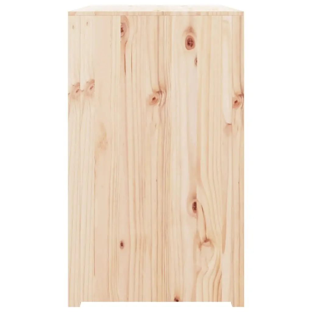 Outdoor Kitchen Cabinet Solid Pine Wood Brown 106 x 55 x 92 cm