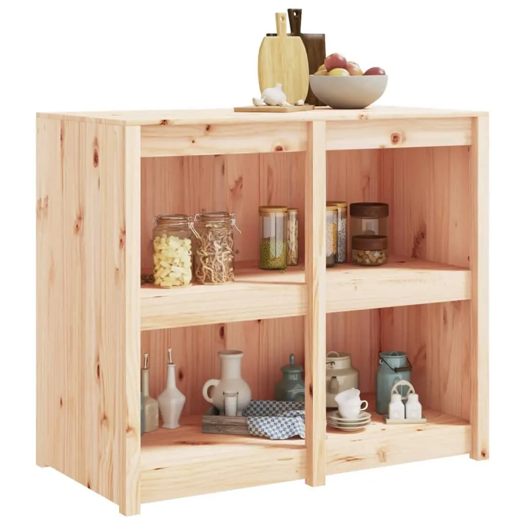 Outdoor Kitchen Cabinet Solid Pine Wood Brown 106 x 55 x 92 cm