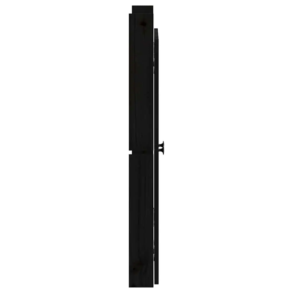 Outdoor Cabinet Door Solid Pine Wood Black 50x9x82cm